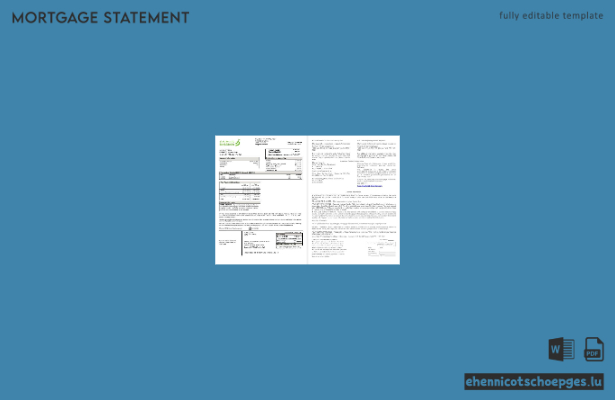 Hypothekenabrechnung der Omani Bank Dhofar in Word- und PDF-Formaten – Beispielvorschau